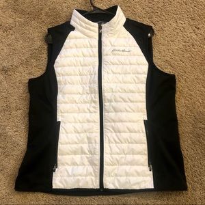 Eddie Bauer | Black and White Puffer Vest XL